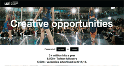 Desktop Screenshot of creativeopportunities.arts.ac.uk