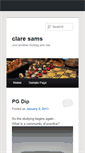 Mobile Screenshot of claresams.myblog.arts.ac.uk